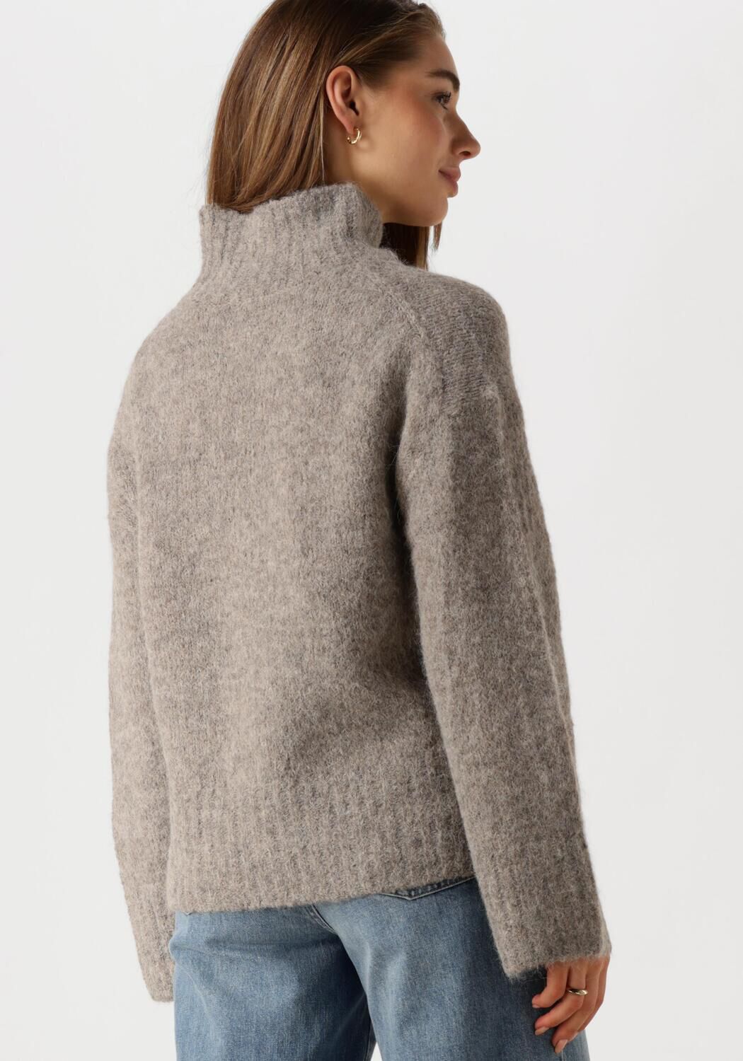 SELECTED FEMME Dames Truien & Vesten Slfgabella Ls Knit High-neck Grijs