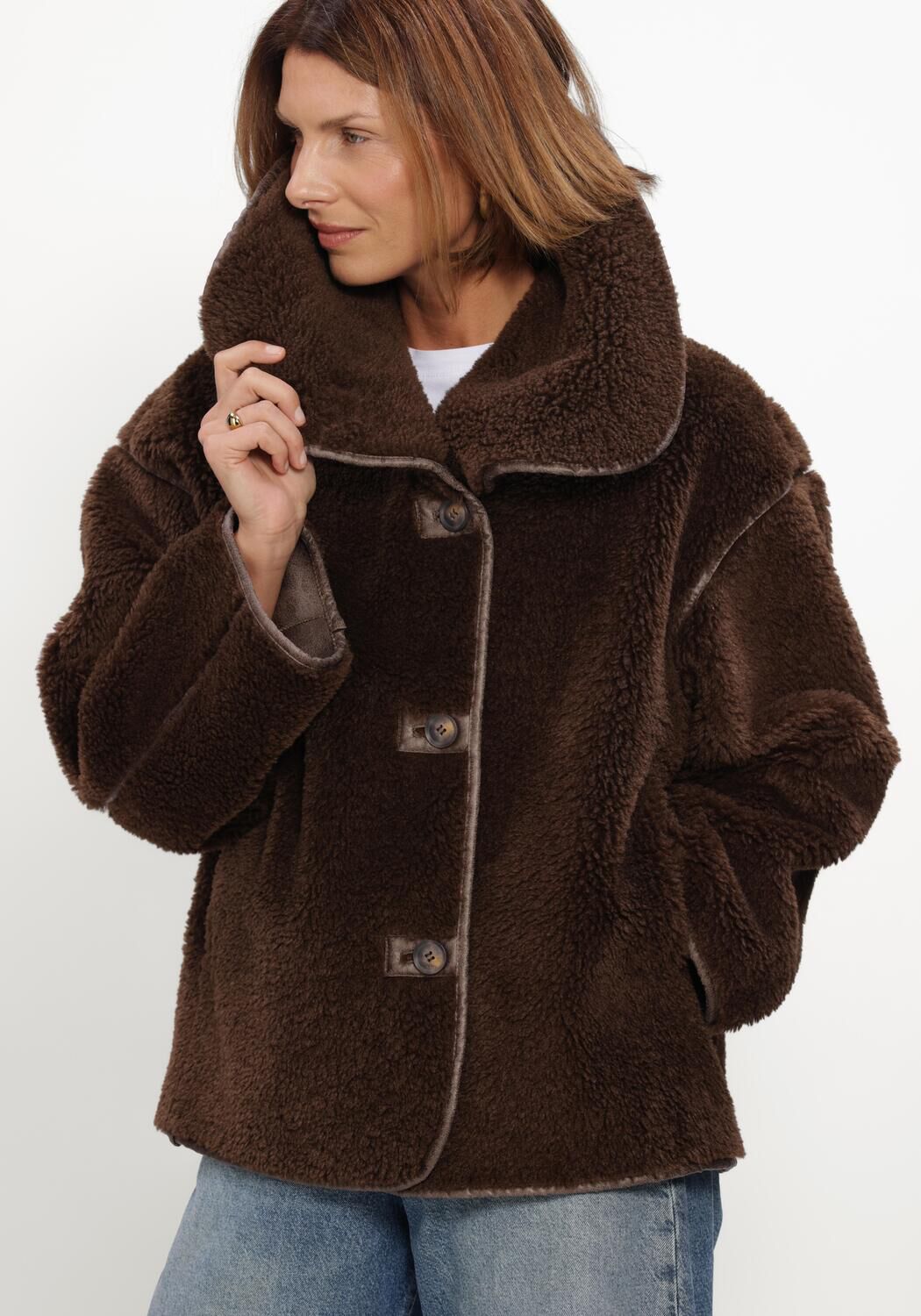WITHBLACK Dames Jassen Wbldajana Pile Jacket Bruin