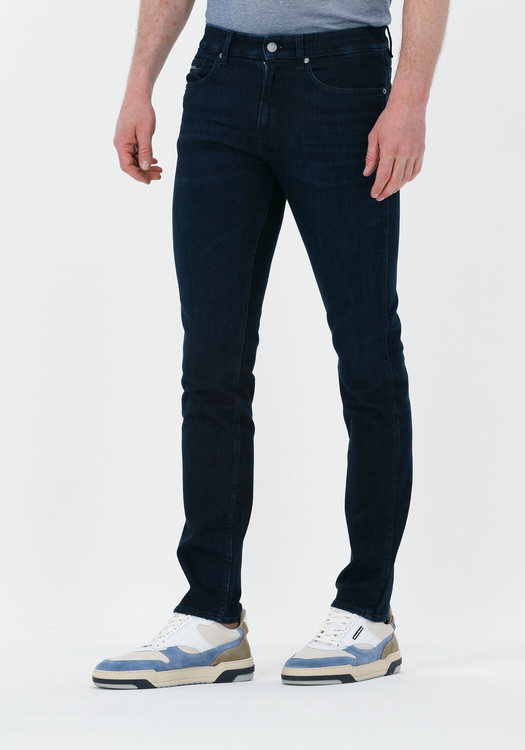 Versace Jeans Slim jeans blauw-wit dierenprint casual uitstraling Mode Spijkerbroeken Slim jeans 