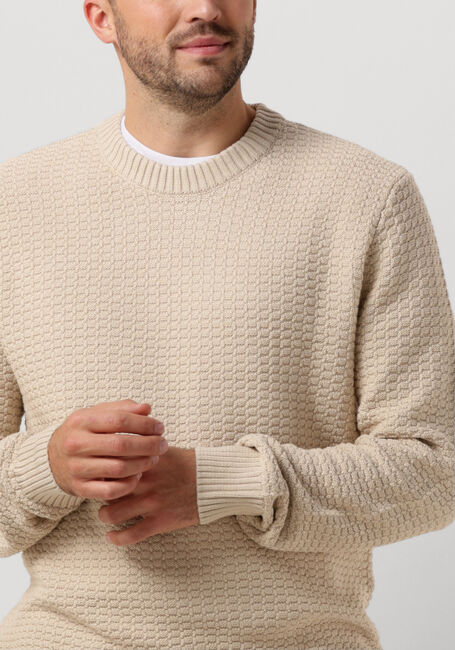 Beige SELECTED HOMME Trui SLHTHIM LS KNIT STRUCTURE CREW - large