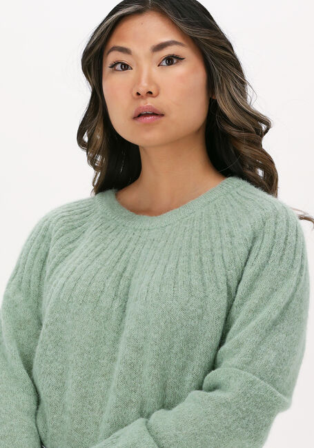 Groene SUMMUM Trui SWEATER FEATHER LIGHT ALPACA K - large