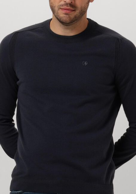 Blauwe CAST IRON Truien/vesten CREWNECK ESSENTIAL COTTON STRETCH - large