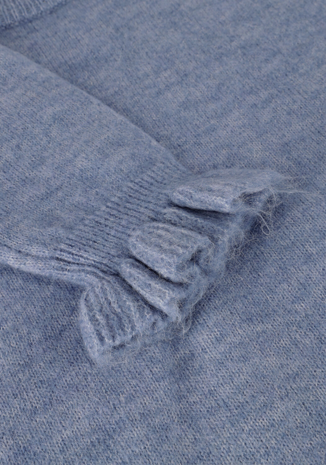 Blauwe SELECTED WOMEN Trui SLFLULU LS KNIT FRILL CUFF O-NECK - large