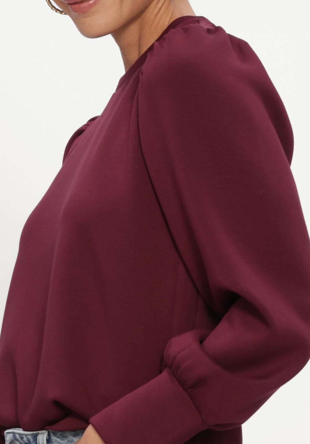 Bordeaux OBJECT Trui OBJANDREA RE L/S O-NECK TOP - large