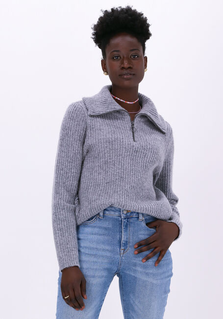 Grijze OBJECT Trui RACHEL LS KNIT PULLOVER - large