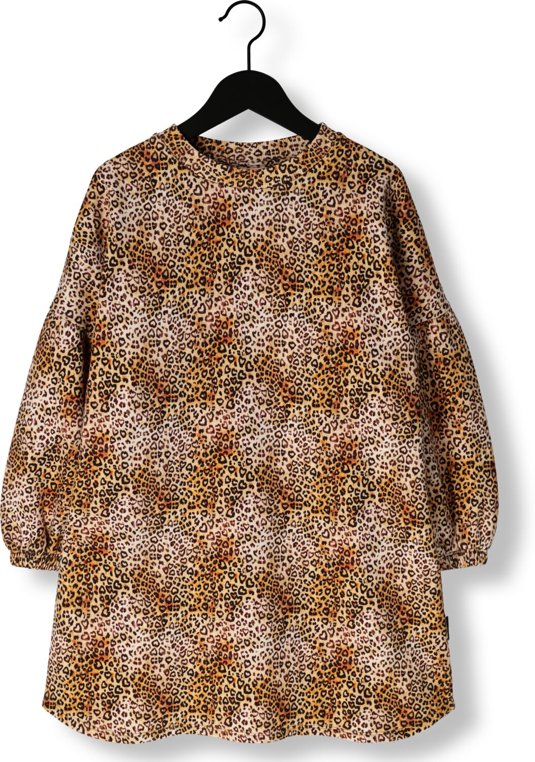 DAILY BRAT Meisjes Jurken Leopard Heart Sweat Dress Bruin