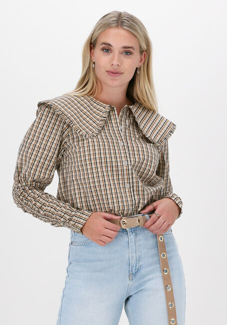 Zand CO'COUTURE Blouses CILIA COLLAR CHECK SHIRT - large