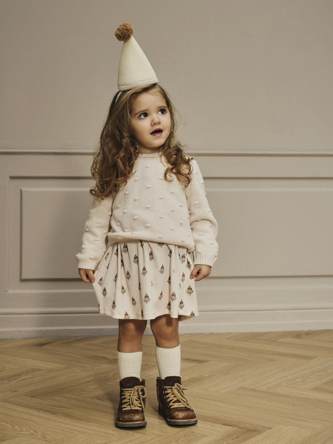 Beige LIL' ATELIER Trui NMFNGABLE LS LOOSE KNIT LIL - large