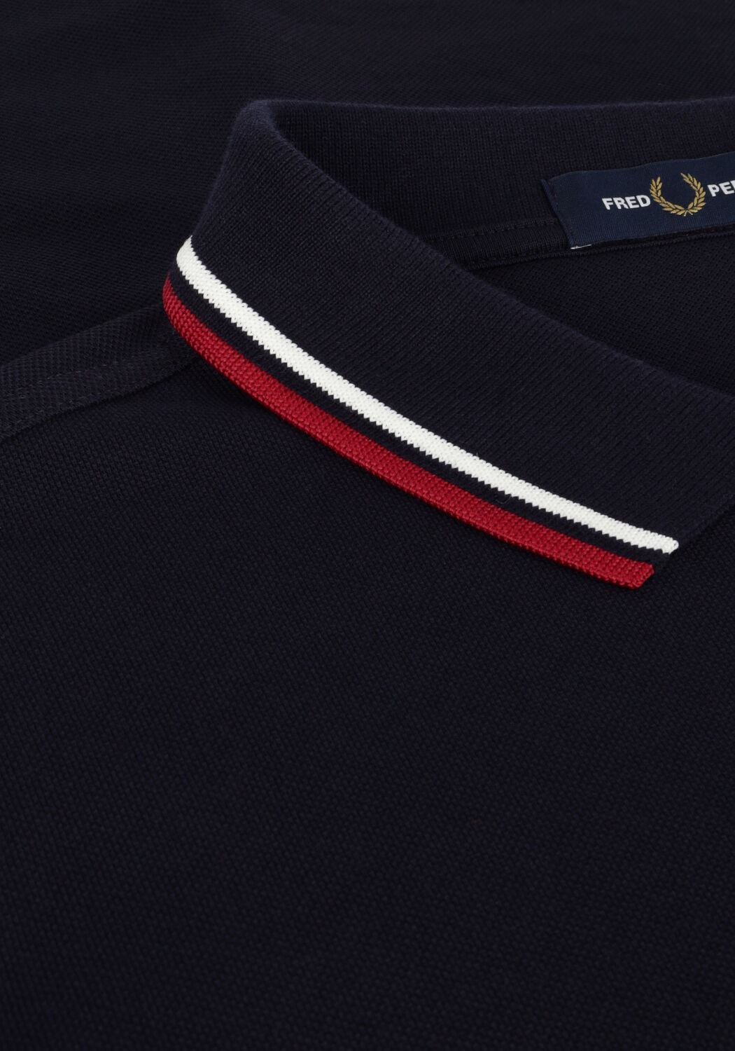 Donkerblauwe FRED PERRY Polo TWIN TIPPED FRED PERRY SHIRT LONG SLEEVE - large