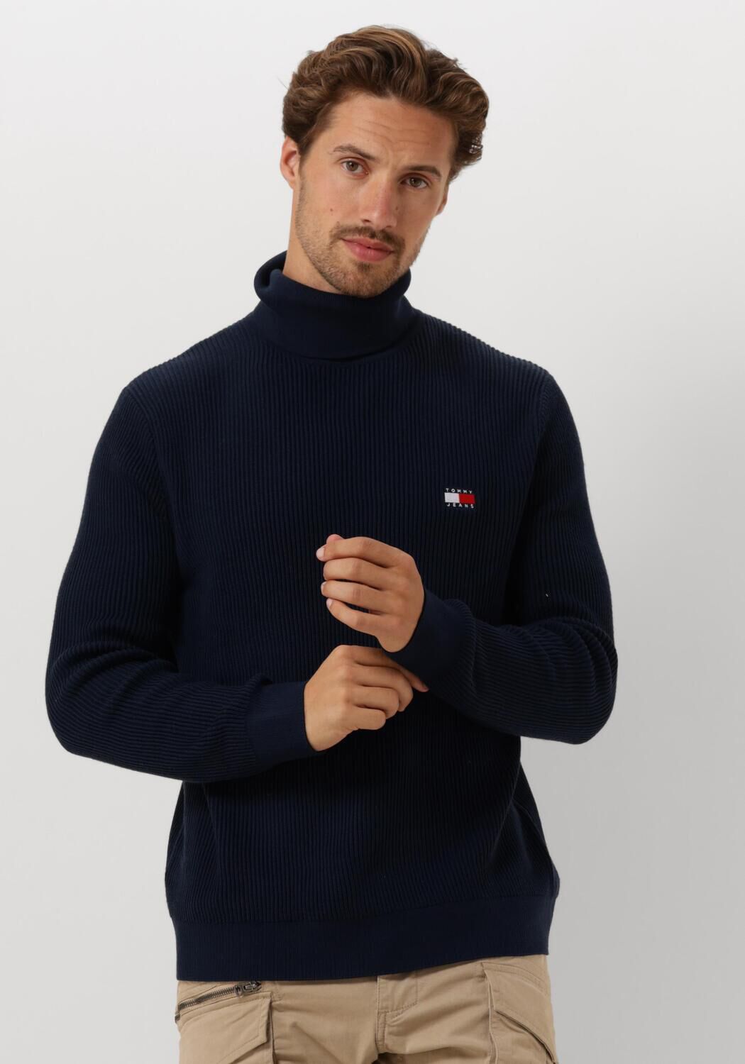 TOMMY JEANS Heren Truien & Vesten Tjm Slim Xs Badge Rollneck Blauw