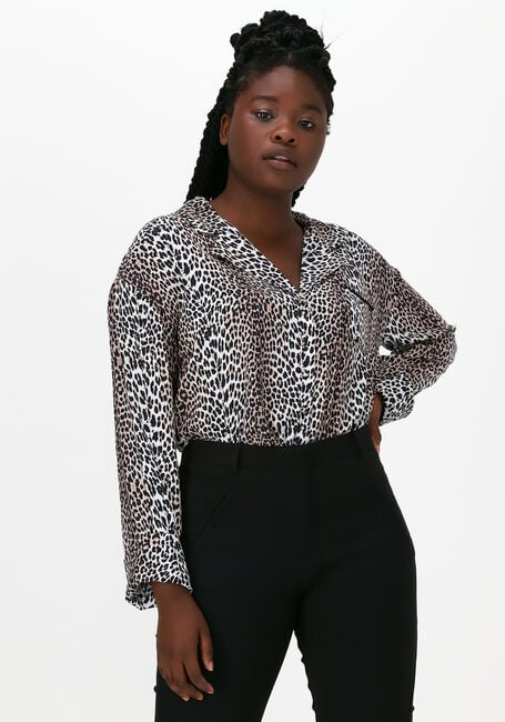Beige NOTES DU NORD Blouses ALICIA LEOPARD SHIRT - large