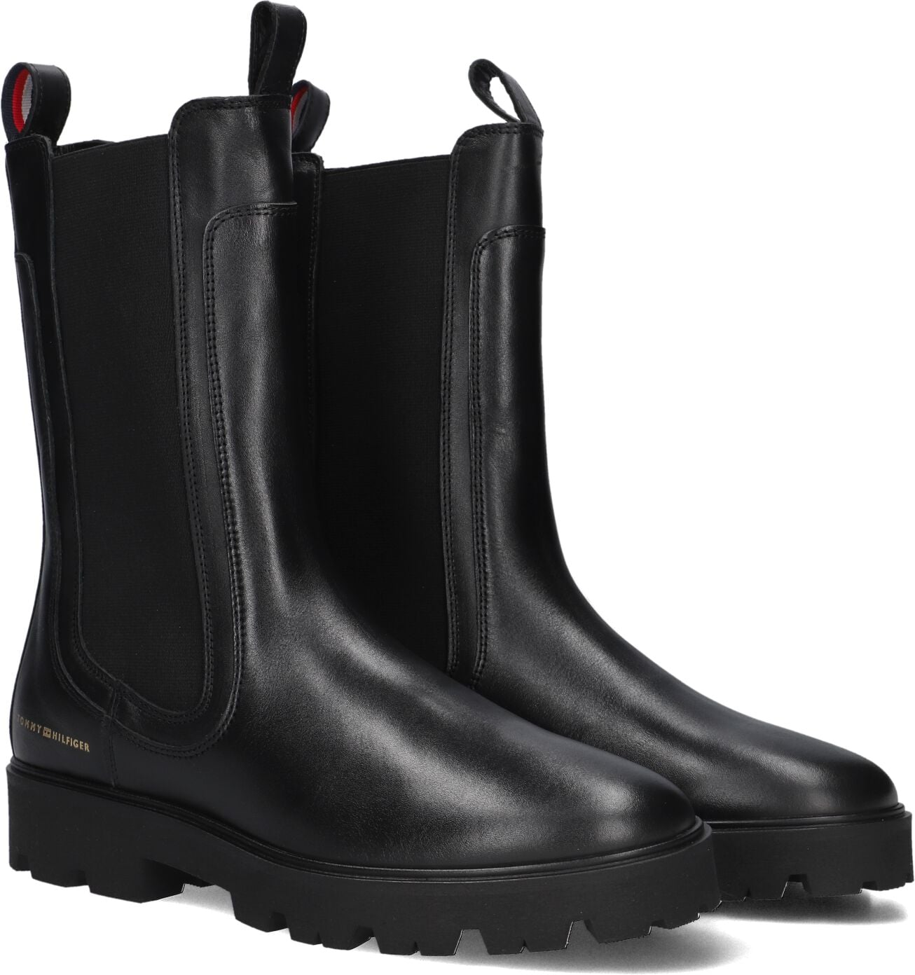 Tommy Hilfiger Dames Boots Th Lthr Mid Chelsea - Zwart, foto 2