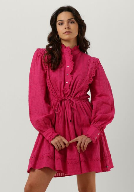 Roze SCOTCH & SODA Mini jurk MINI SHIRT DRESS WITH LACE DETAIL IN ORGANIC COTTON - large