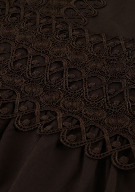 Bruine NEO NOIR Mini jurk KATJA EMBROIDERY DRESS - large