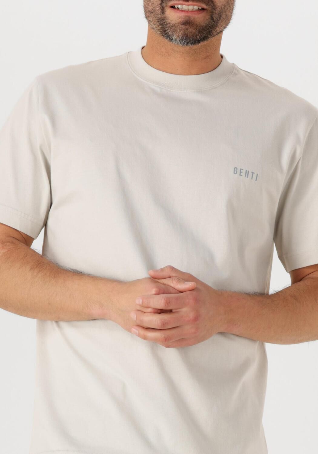 GENTI Heren Polo's & T-shirts T-shirt Ss J2042-1223 Wit