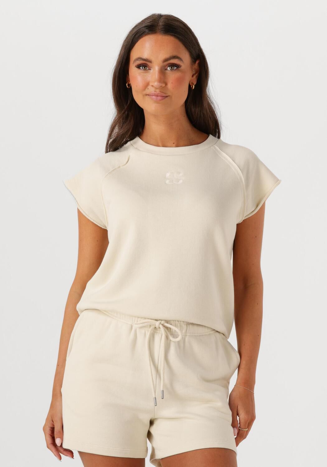 MY ESSENTIAL WARDROBE Dames Tops & T-shirts Saramw Boxy Tee Ecru