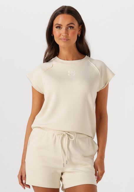 Ecru MY ESSENTIAL WARDROBE T-shirt SARAMW BOXY TEE - large