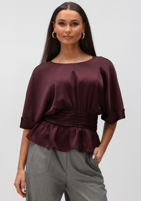 Bordeaux NEO NOIR Blouses ANNEGRET HEAVY SATEEN BLOUSE - large