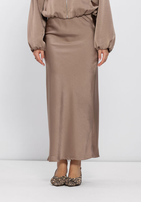 Taupe NEO NOIR Maxirok VICKY HEAVY SATEEN SKIRT - large