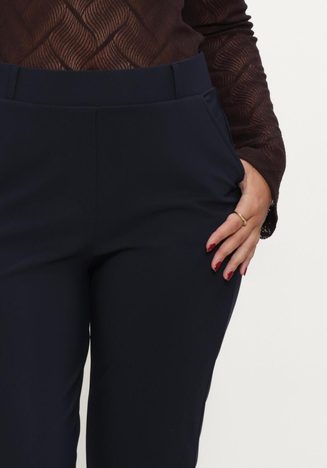Donkerblauwe STUDIO ANNELOES Flared broek Flair winter bonded trousers - large