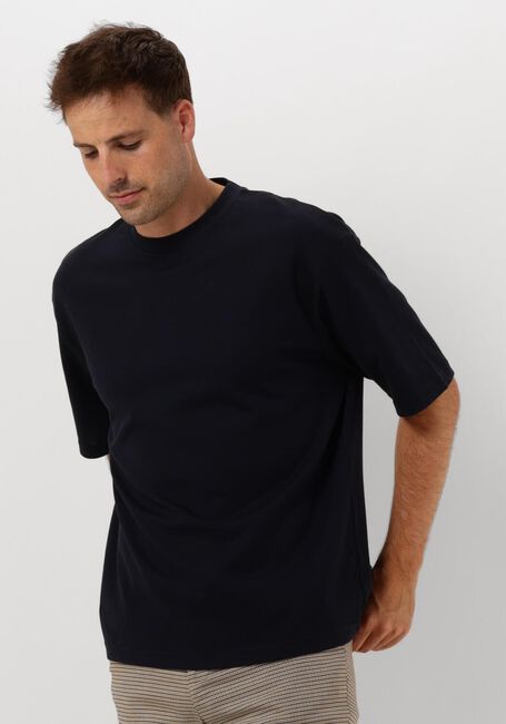 Donkerblauwe SELECTED HOMME T-shirt SLHLOOSEOSCAR SS O-NECK TEE NOOS - large