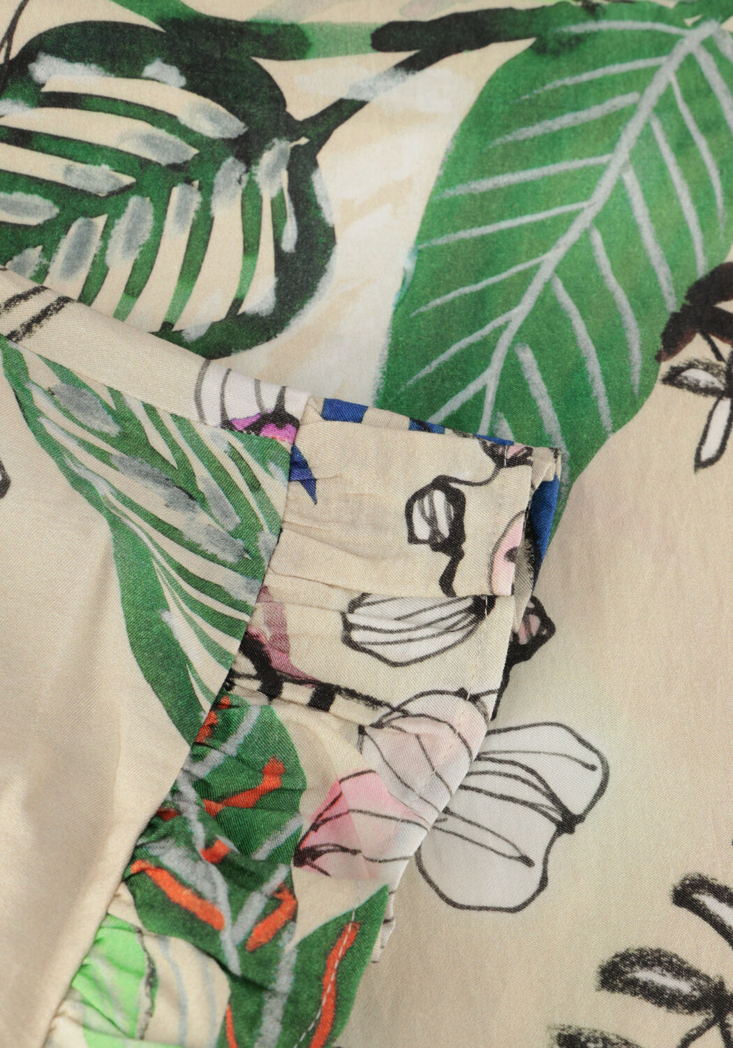 Zand JANSEN AMSTERDAM Maxi jurk WB566 PRINTED WRAP LONG DRESS - large