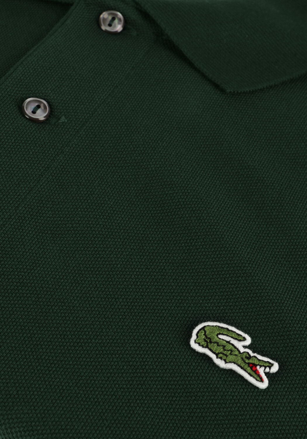 Donkergroene LACOSTE Polo 1HP2 MEN LONG SLEEVED BEST POLO - large