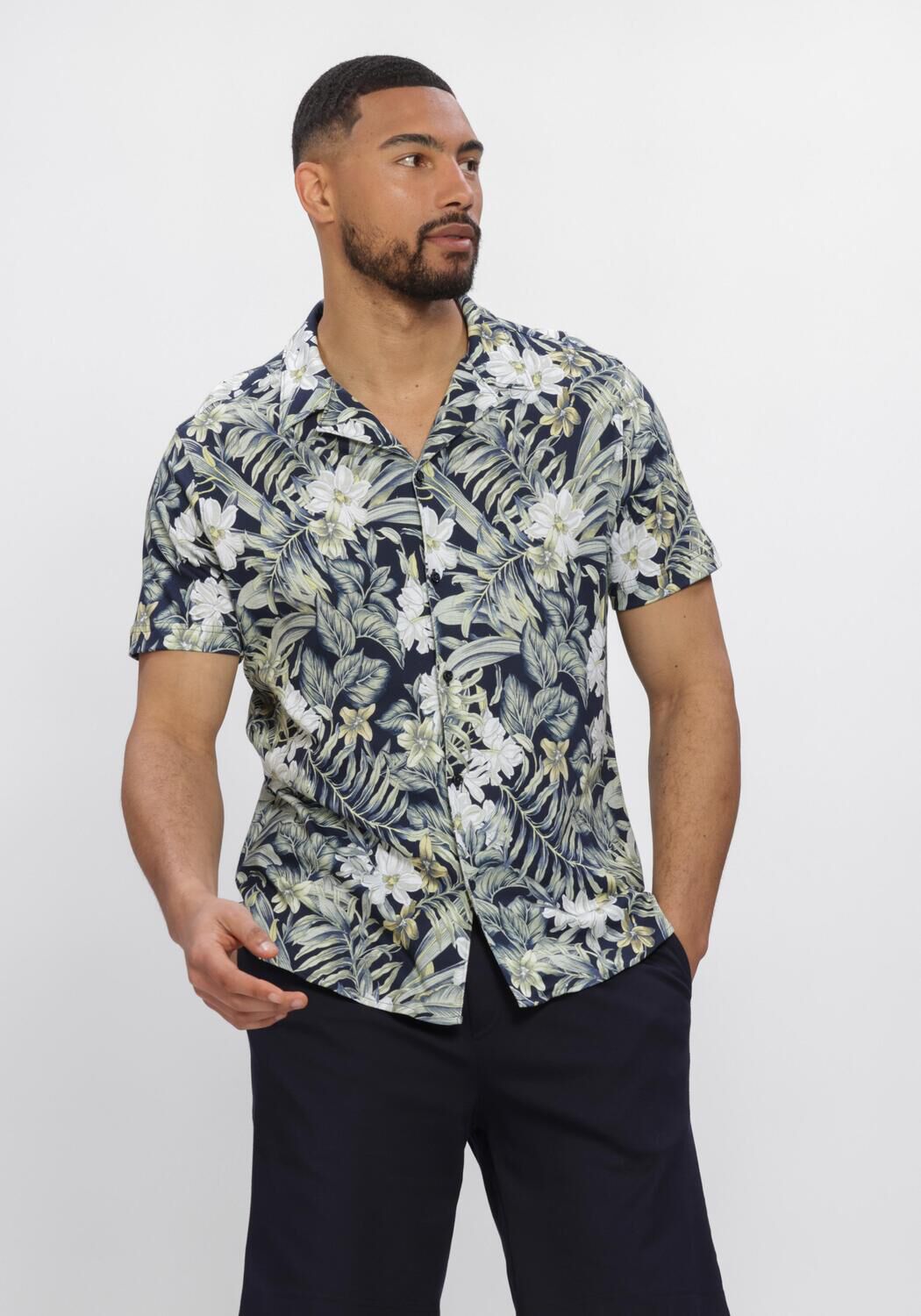 Groene DESOTO Casual overhemd CASUAL LIDO 1/2 - large