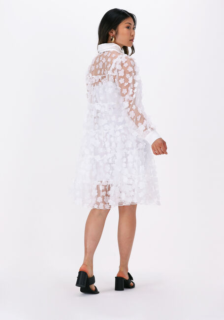 Witte HUNKON Mini jurk KASSANDRA LAYER DRESS - large