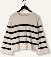 Witte SUMMUM Trui STRIPED SWEATER SOFT VISCOSE POLYAMIDE KNIT Witte SUMMUM Trui STRIPED SWEATER SOFT VISCOSE POLYAMIDE KNIT - medium