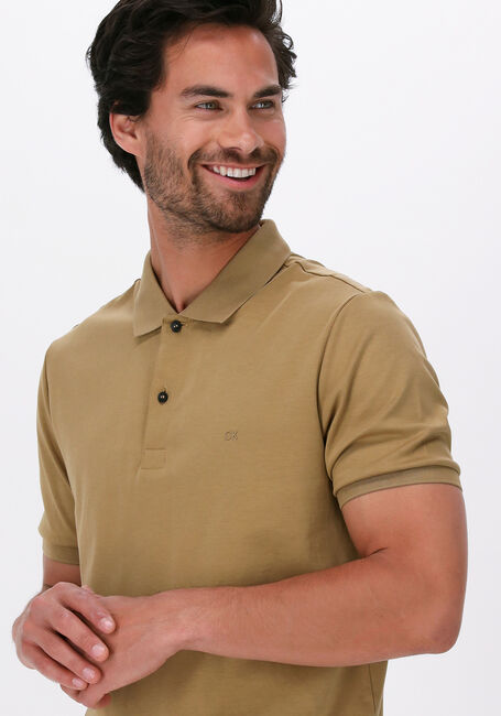 Olijf CALVIN KLEIN Polo LIQUID TOUCH SLIM POLO - large