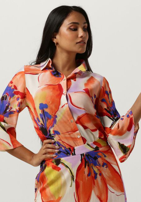 Oranje JANSEN AMSTERDAM Blouses WBF773 WOVEN PRINT BLOUSE 3/4 SLEEVE - large