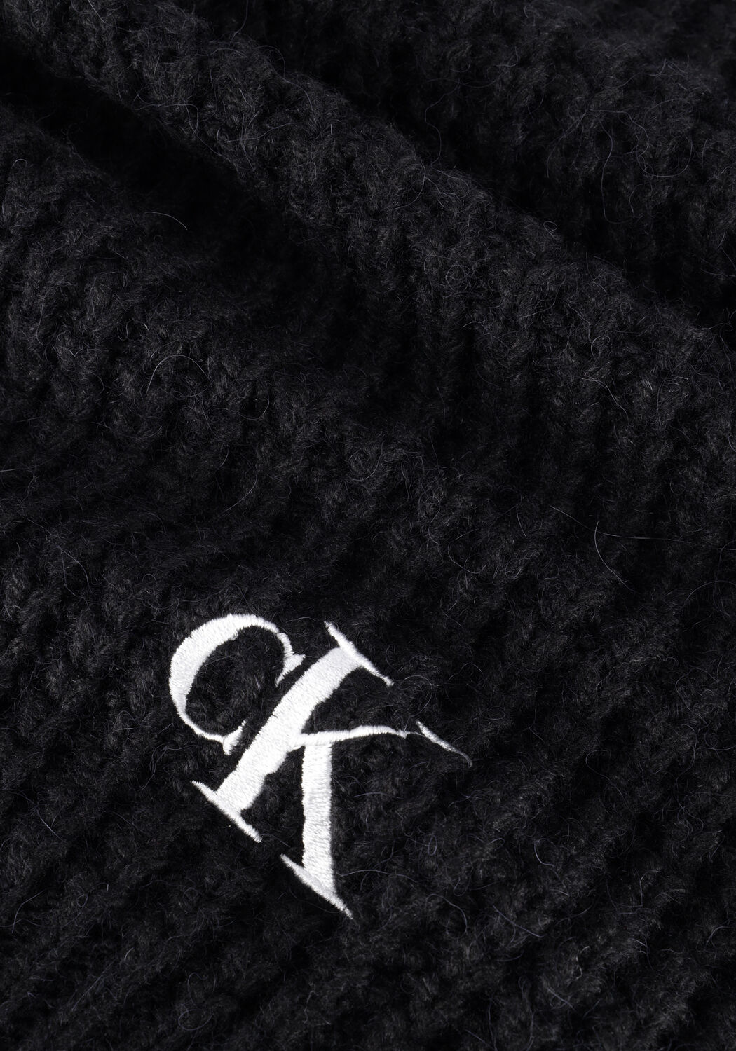 Zwarte CALVIN KLEIN Sjaal WAFFLE SCARF - large