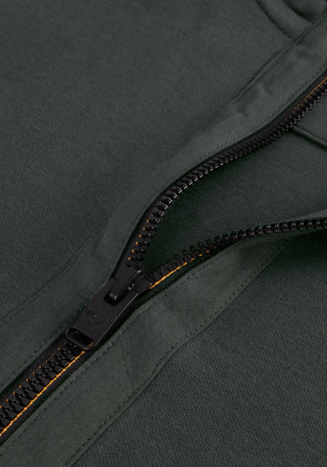 Groene PME LEGEND Trui HALF ZIP COLLAR INTERLOCK JERSEY - large