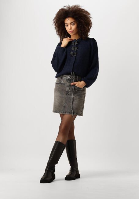 Donkergrijze Y.A.S. Minirok YASRINA HW DENIM SKIRT - large