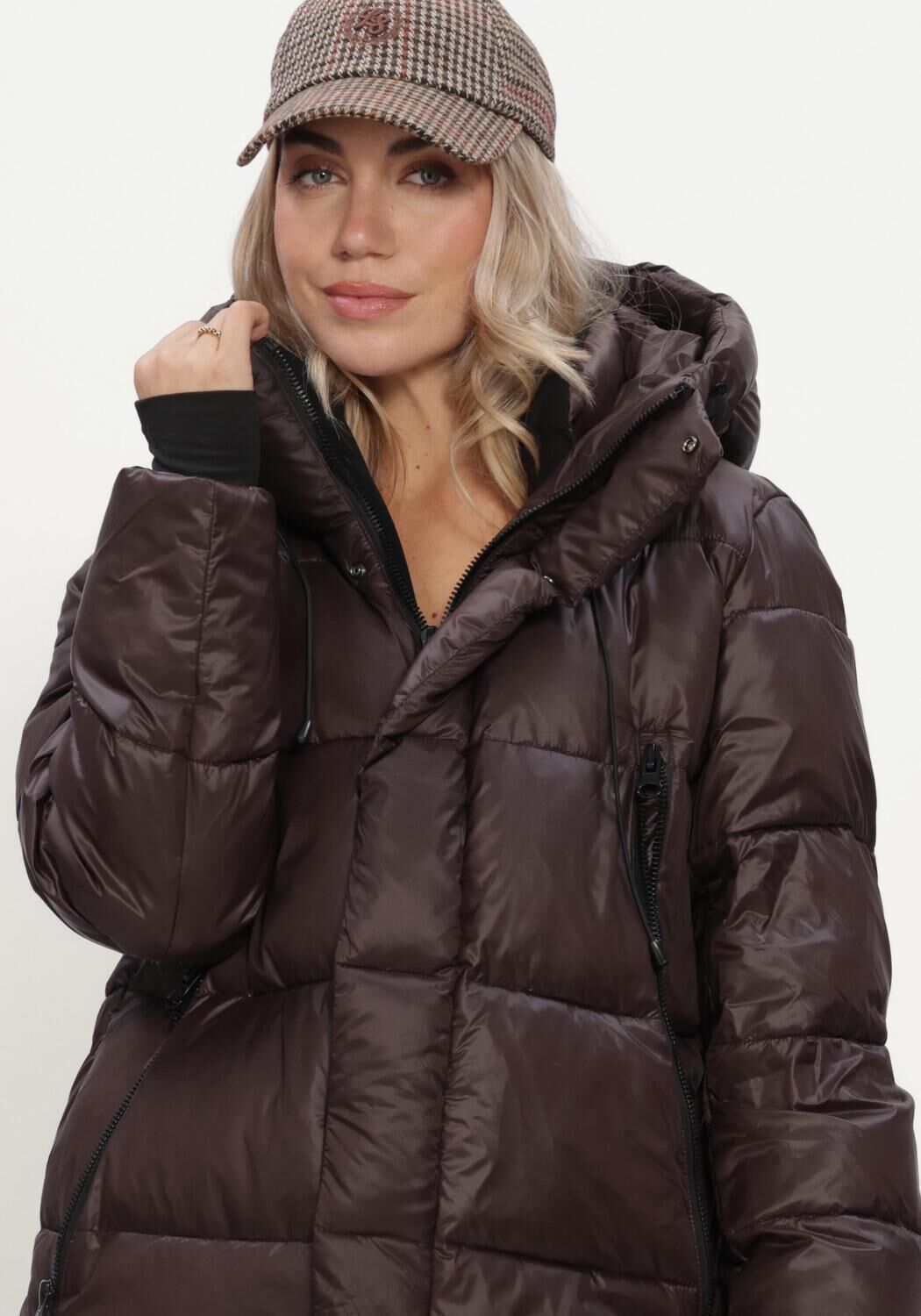 Bruine WITHBLACK Gewatteerde jas WBLABBY 3/4 DOWN JACKET - large