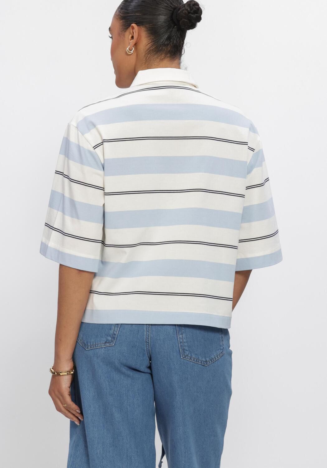 Grijze SELECTED WOMEN Tops & T-shirts SLFRELAXED MELLIE 2/4 POLO - large