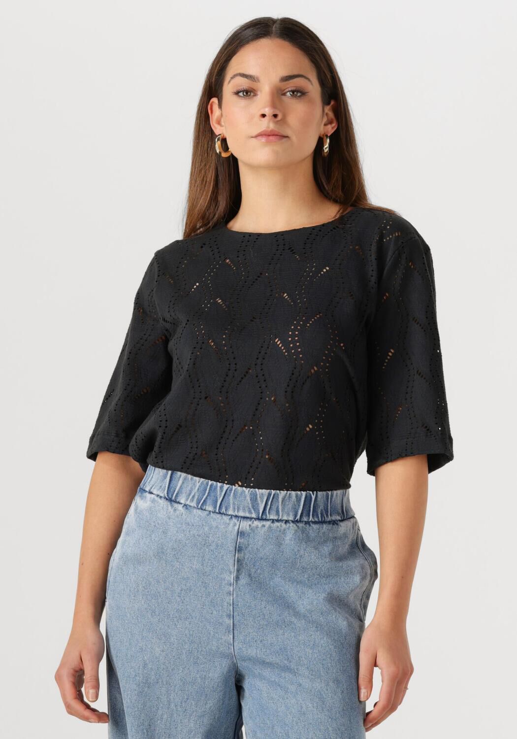 OBJECT Dames Tops & T-shirts Objava 2 4 Lo O-neck Top Zwart
