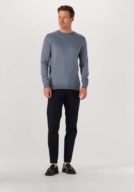 Blauwe PROFUOMO Trui PULLOVER CREWNECK MERINO - large