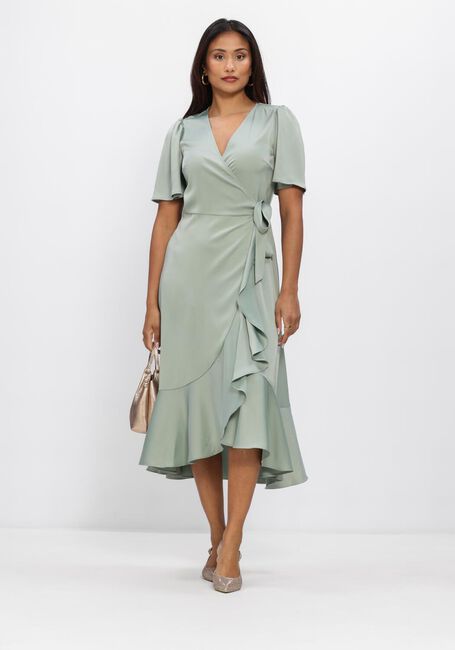 Groene Y.A.S. Midi jurk YASTHEA 2/4 MIDI WRAP DRESS S. - large