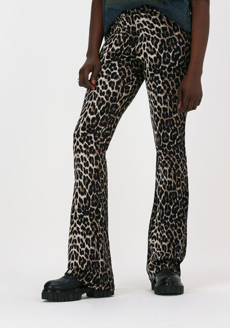 Bruine ALIX THE LABEL Flared broek ANIMAL FLAIRED PANT - large