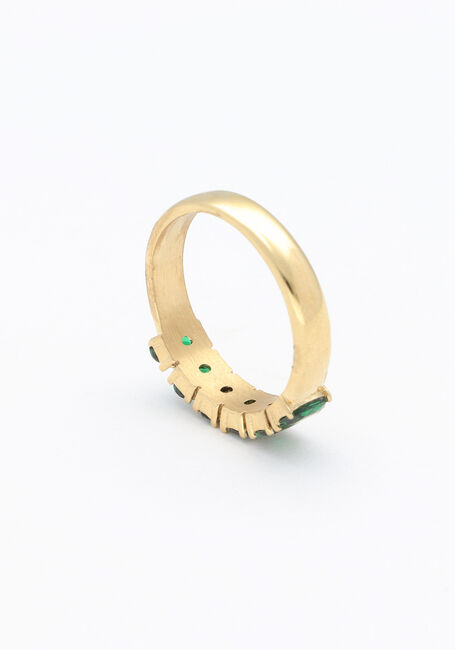 Gouden NOTRE-V Ring OMSS23-022 GREEN - large