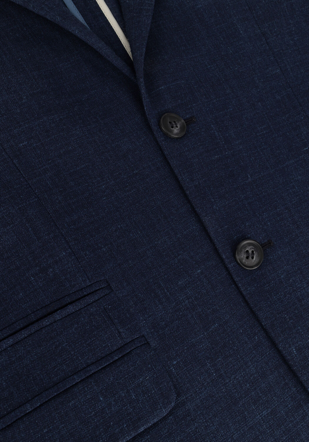 Donkerblauwe SELECTED MEN Colberts SLHSLIM-OASIS LINEN BLZ NOOS - large