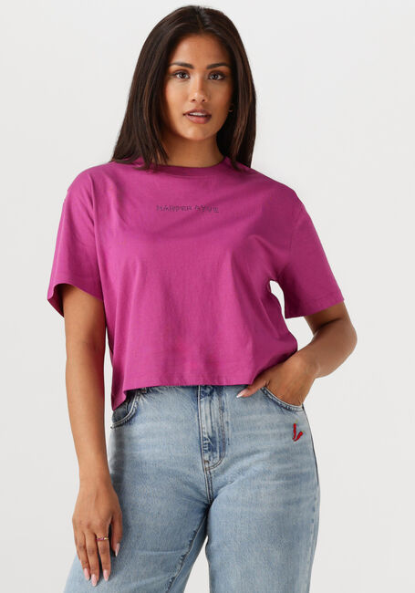 Paarse HARPER & YVE T-shirt CROPPEDLOGO-SS - large