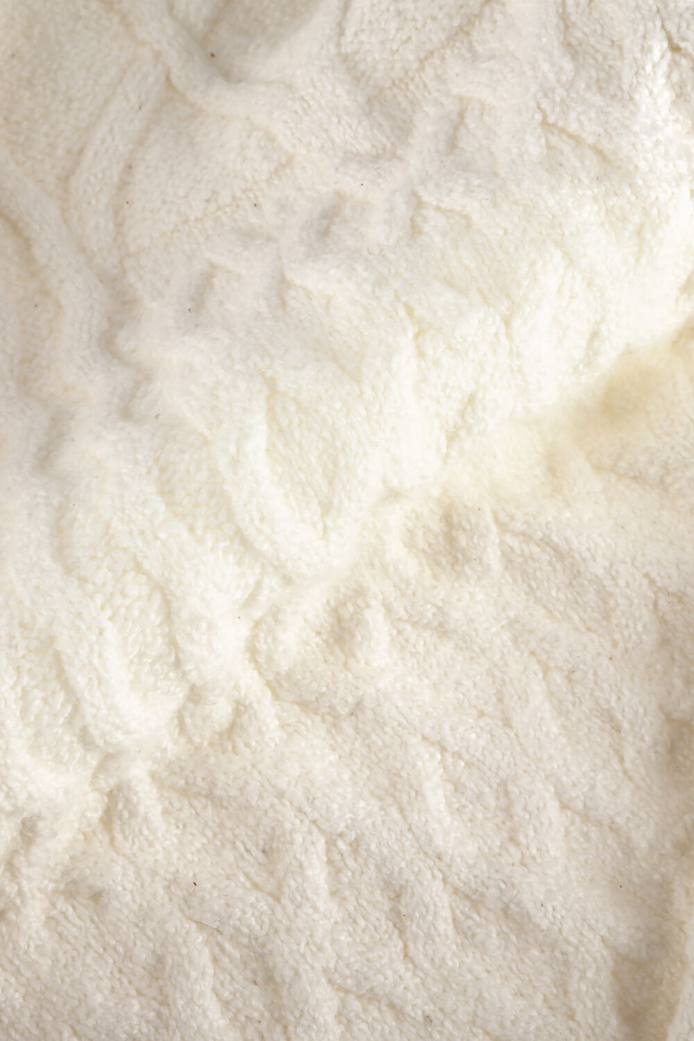 Beige CAST IRON Trui MOCK NECK COTTON SOFT BOUCLE - large