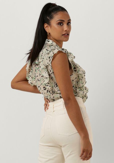 Mint SUMMUM Top BLOUSE GREEN SPOT PRINT SLEEVELESS - large