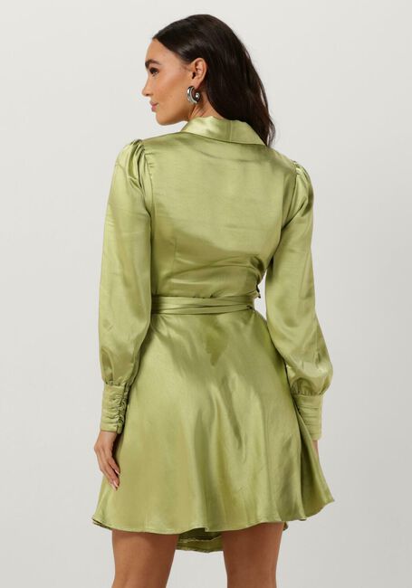 Groene NOTRE-V Mini jurk NV-DORIS SATIN DRESS - large