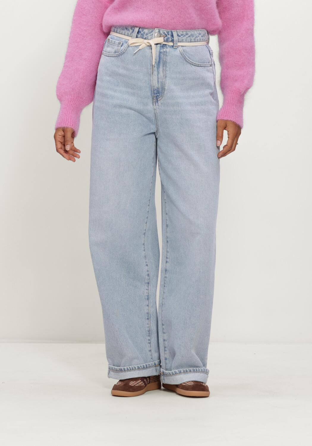 Lichtblauwe CATWALK JUNKIE Wijde broek BAGGY FIT JEANS - large