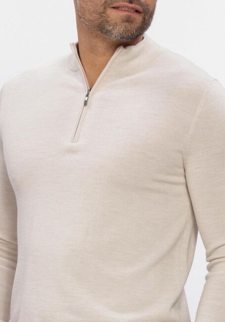 Beige STEFANO LAURAN Trui HALF ZIP ANDERS - large