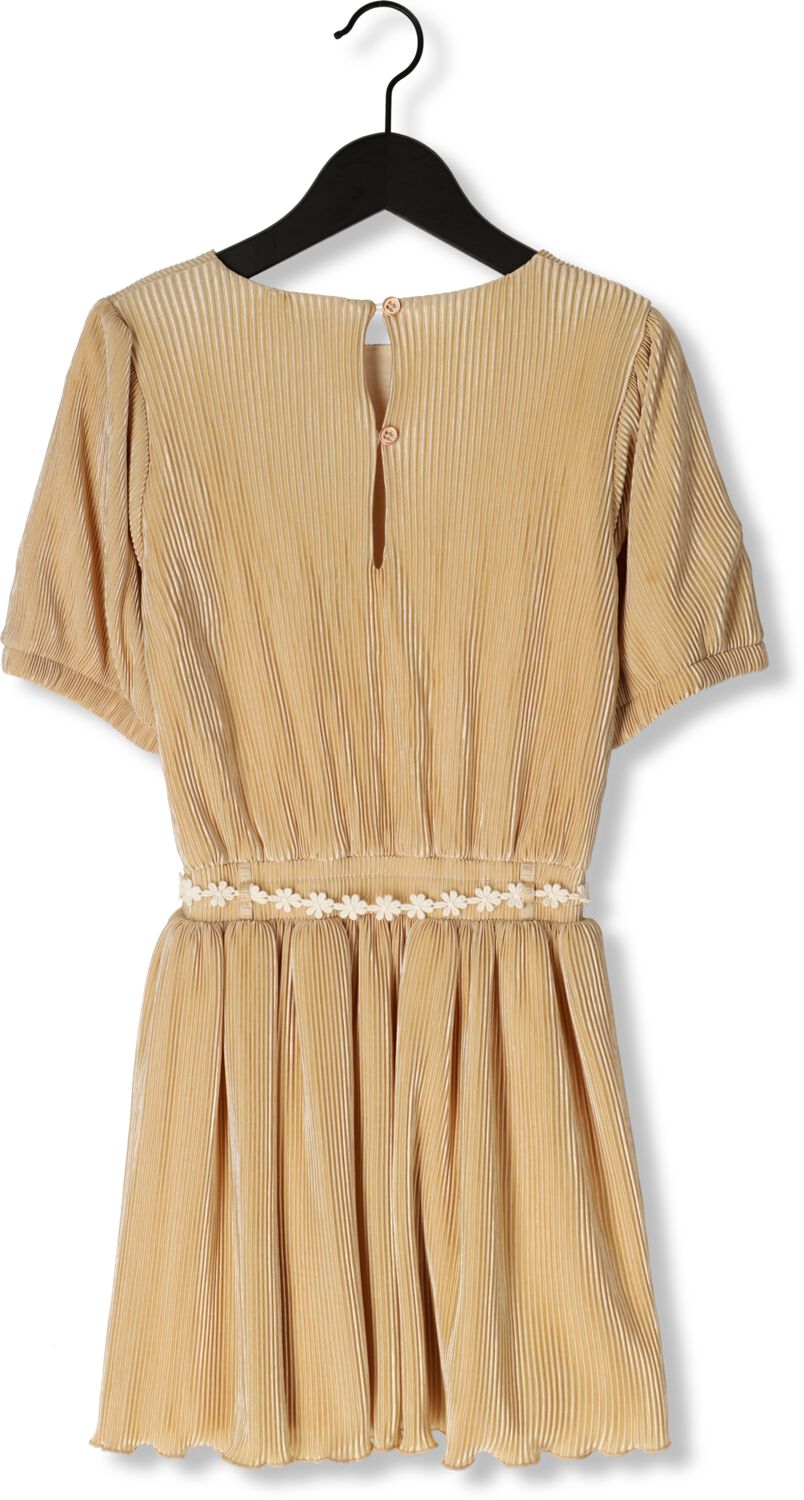 NONO Meisjes Jurken Merel Plissee Dress Zand